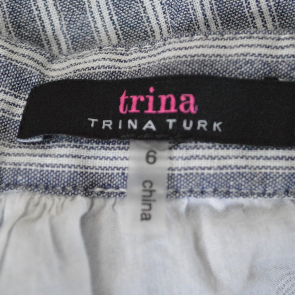 Trina Turk Blue and White Striped Mini Dress - Picture 4 of 5